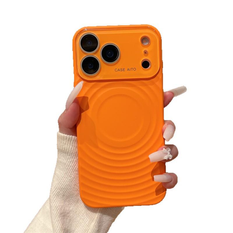 Wave Pattern Magnetic Liquid Silicone Case for iPhone 16/17 Pro Max