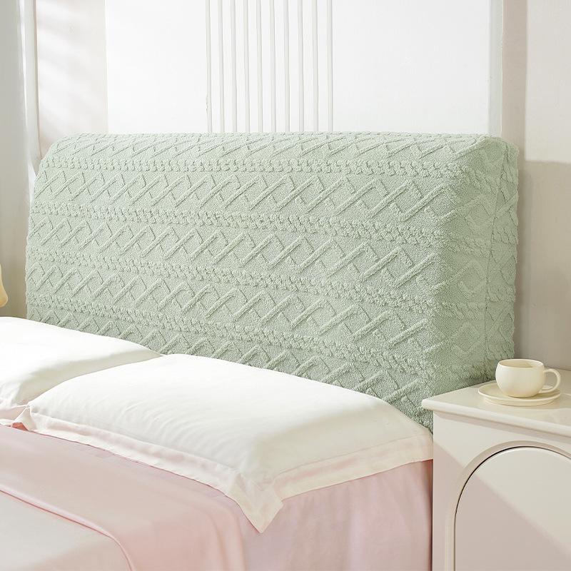 1pcs High Weight Plush Jacquard Headboard Cover Dust-proof Scratch-resistant Bedding Elastic Full Package Universal Headboard Protective Covers 120x50cm