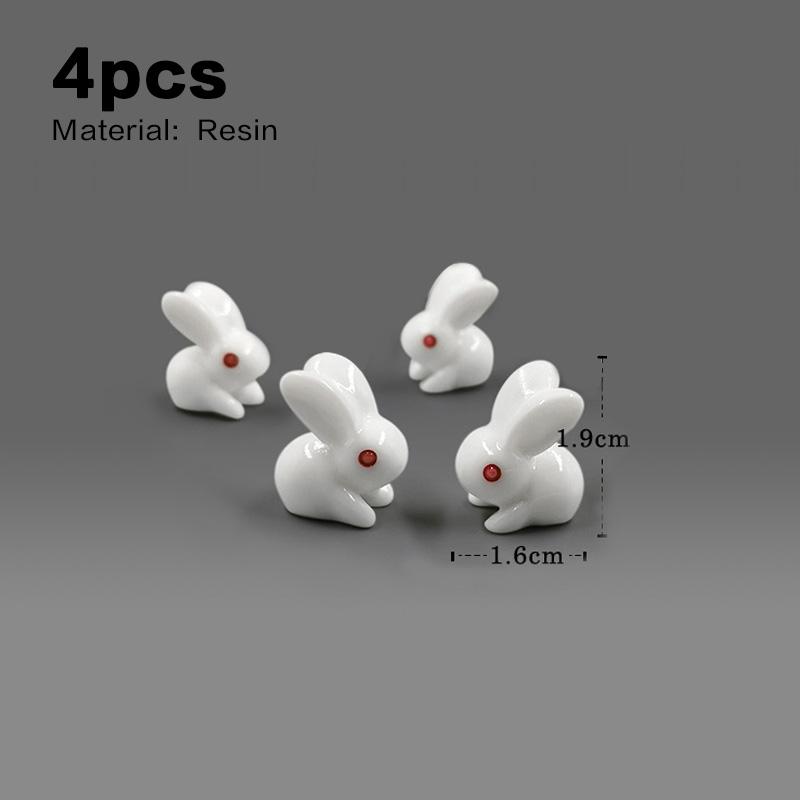 2026 Hot Easter Christmas Rabbit Figurine Landscape Home Kawaii Room Decor Miniature Fairy Garden Decoration Accessories Modern
