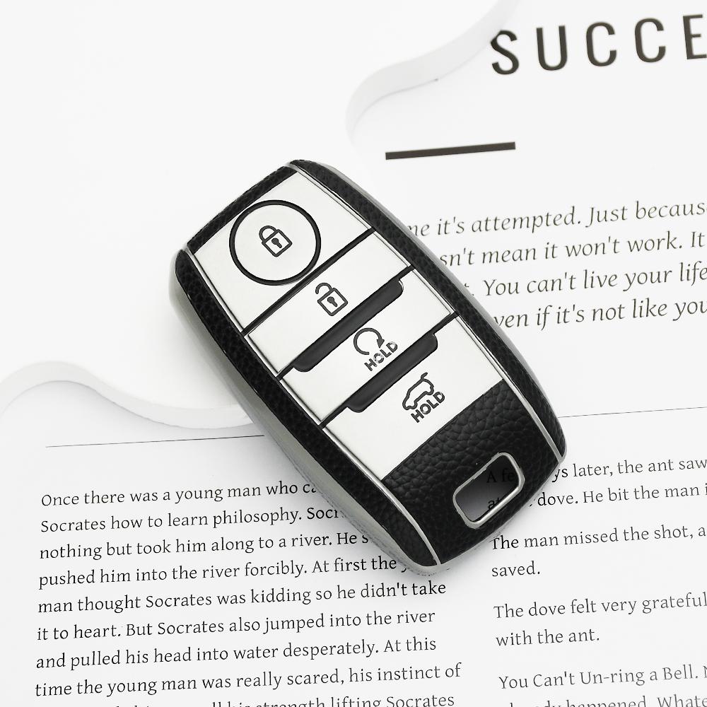 4 Buttons Tpu Leather Car Key Case Cover For Kia Sportage Cerato Optima K3 K5 Sorento Niro Lx Ex Niro S Touring Accessories