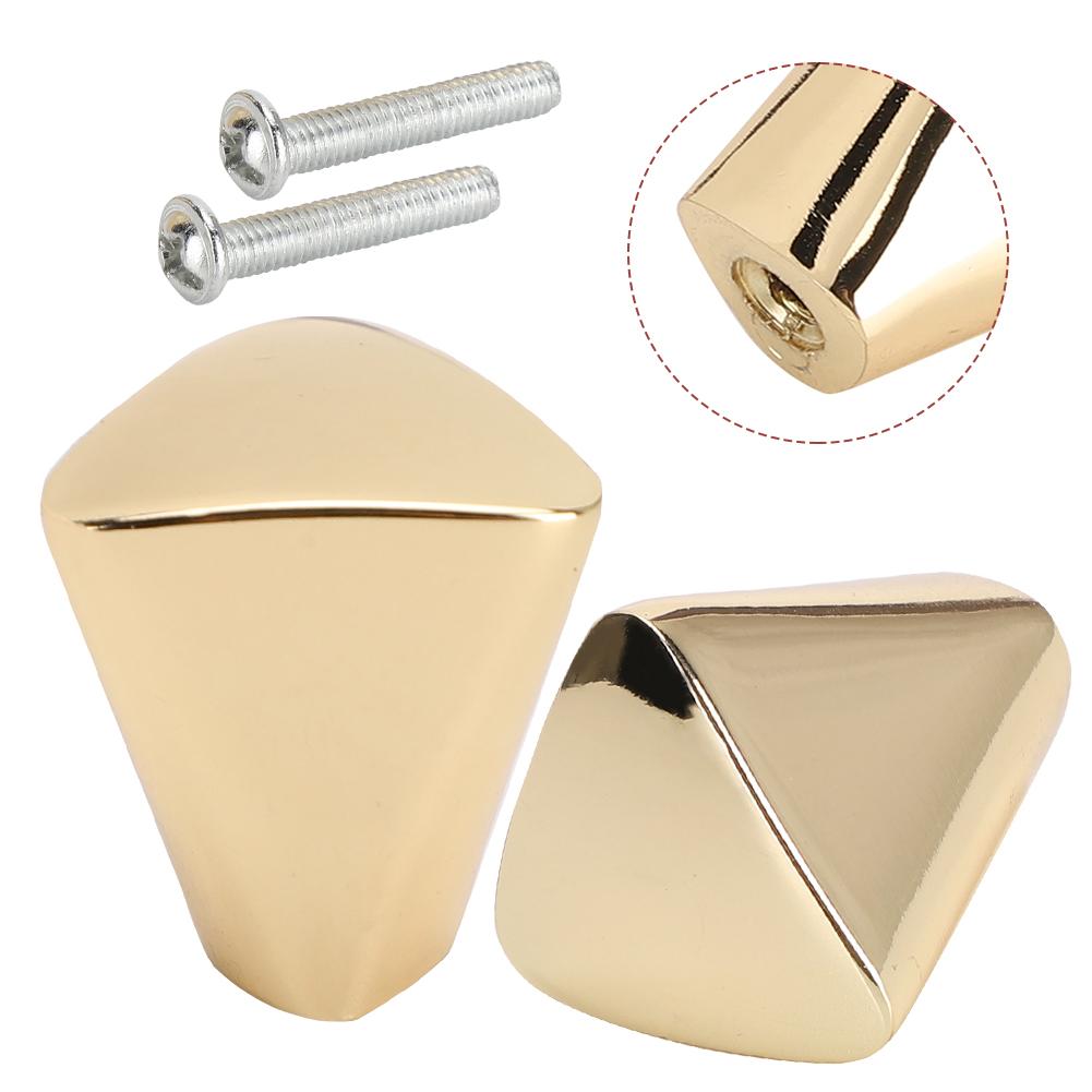2 Sets Cabinet Knob Modern  Gold Zinc Alloy Wardrobe Drawer Kitchen Cupboard Door Pull Handle