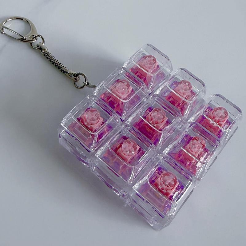 1/2/3/4/9 Tasten Tastatur Spielzeug Tastenkappe Schlüsselanhänger Stressabbau Fingerspitzen Gadget Dekompression Spielzeug Klicker Spielzeug