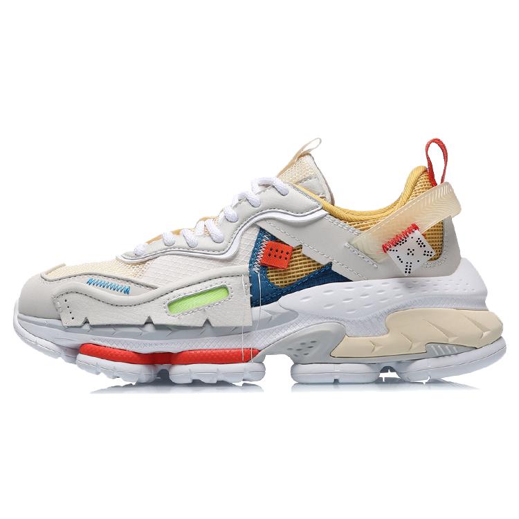 New LINING CF Casual Shoes Women's Low top Ecru/Yellow AGLR118-1