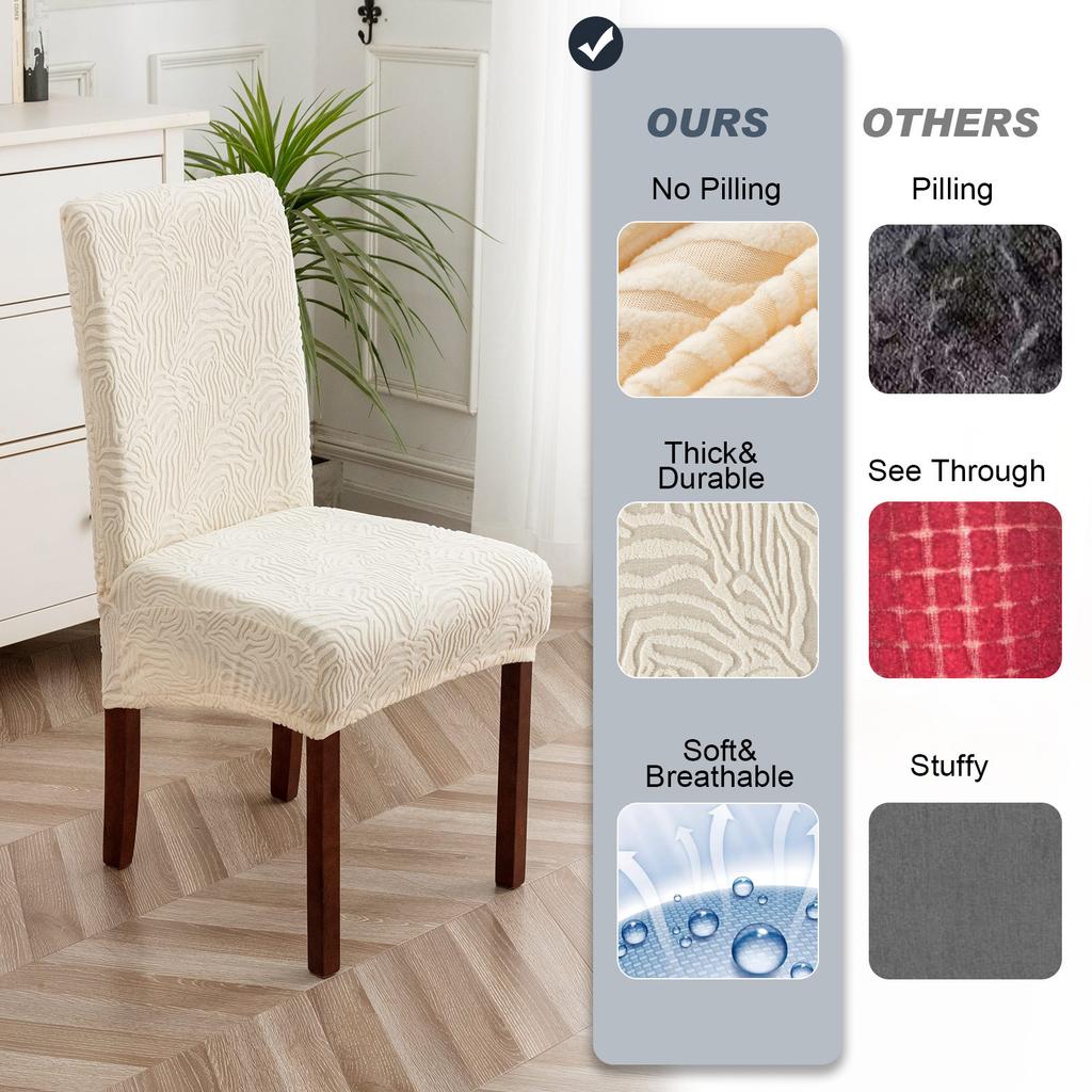 Leopard Print Mid-Back Chair Cover, All-Season Stretch Slipcover, Home Dining Chair Protector