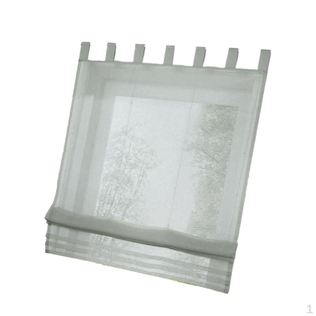 Farbe Halbvorhang für Küche/Schlafzimmer/Wohnzimmer Fensterdekoration Römisches Aufhängeschlaufen