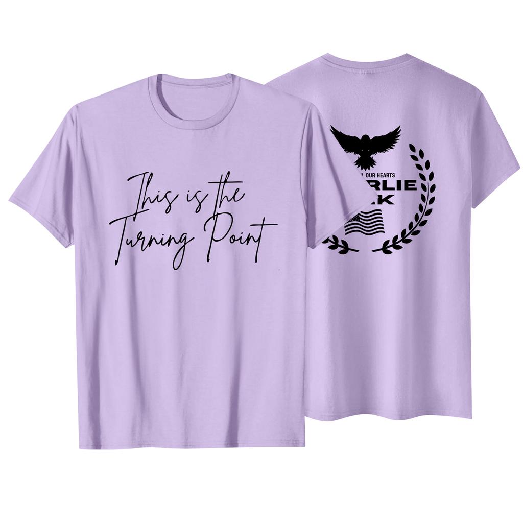 Fashionable Round Neck Short Sleeve Work Clothes Printed Tops For Womens Summer Tops