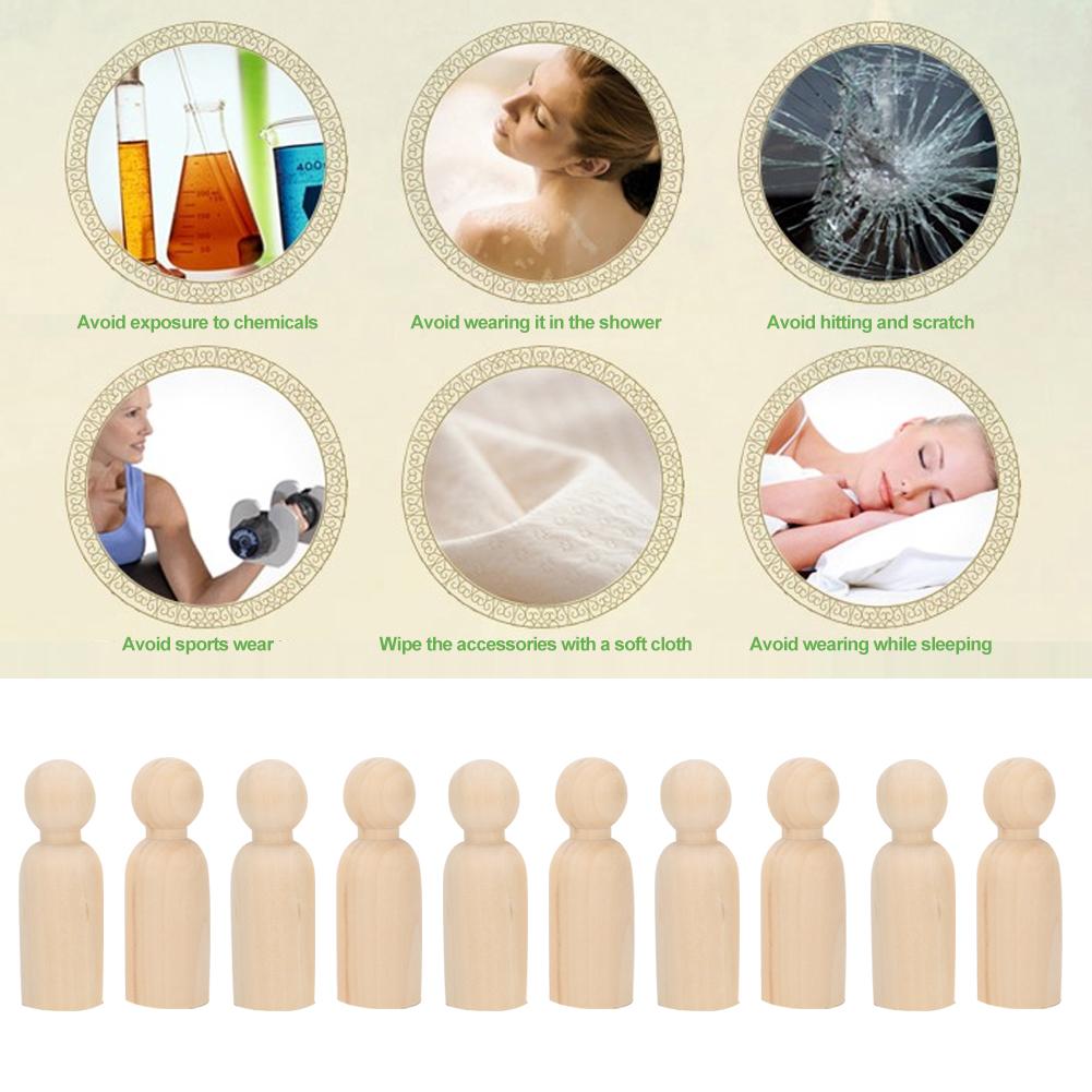 10pcs 75mm Male DIY Painting Dolls Wooden Children Painting Figure Toy Craft