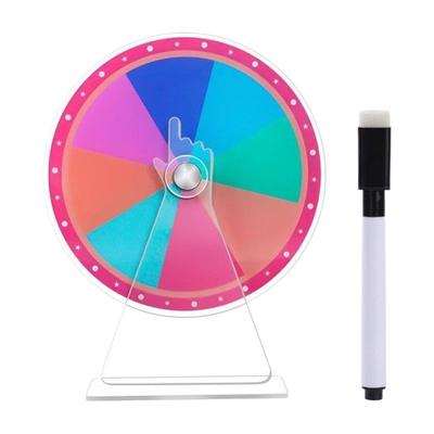 Prize Wheel DIY Interactive Spin Wheel with Board Eraser and Pen Erasable Tabletop Roulette Spinner for Home Show Carnival Party