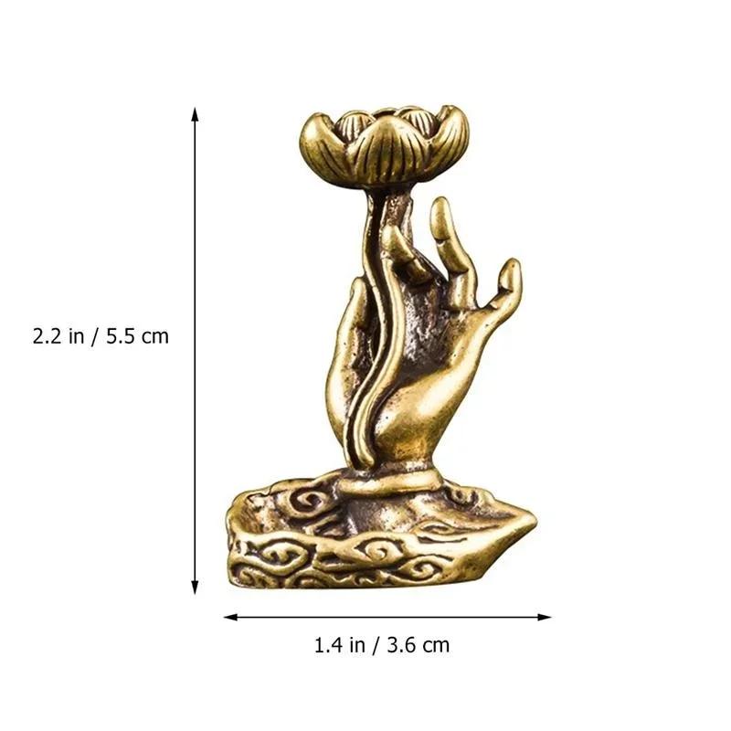 Retro smilkalų lazdelės žalvario arbatos ceremonijos ornamentai bergamotės atgalinio srauto variniai lotoso smilkalų degikliai budistų šventykla namų dekoras