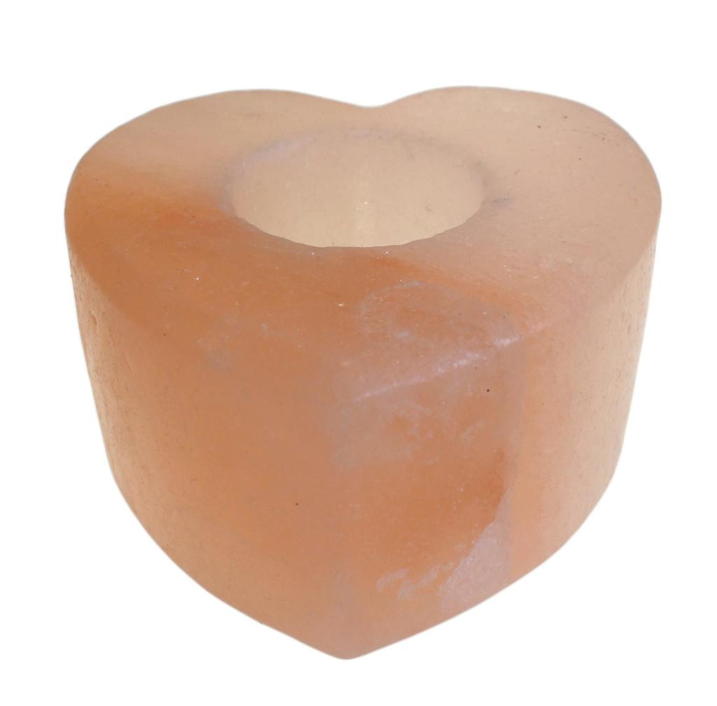 Himalayan Salt Heart Candle Holder - Medium
