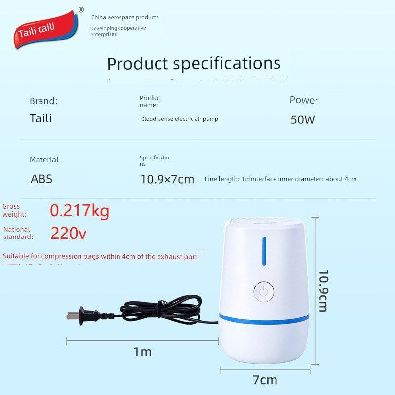 Electric Suction Pump Vacuum Compression Bag Vacuum Buggy Bag Electric Vacuum Pump Electric Pump Neutral Plug Electric Pump White 36*50cm