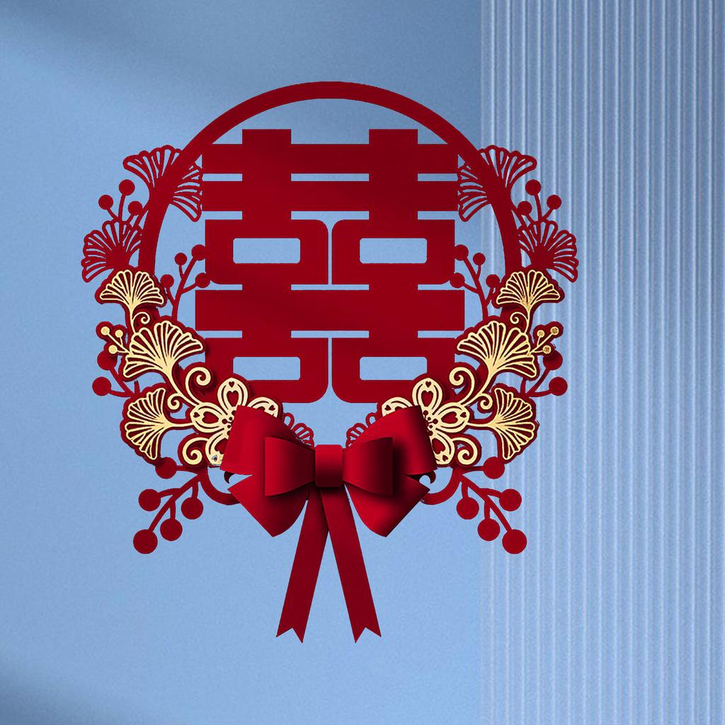 Red Double Happiness Chinese Wedding Sticker Chinese Traditional Wedding Decoration for Wall Window Decoration