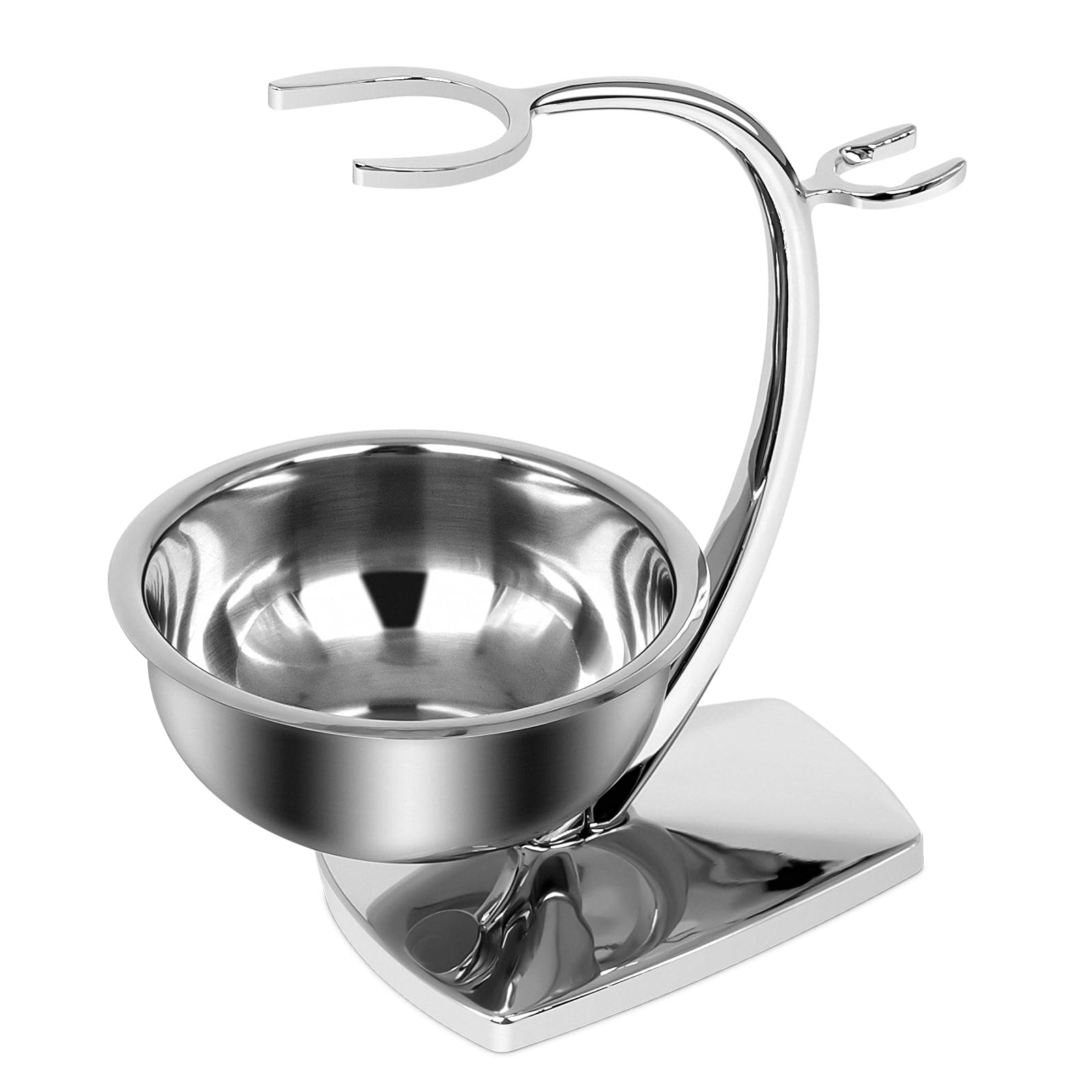 

Linkidea Универсальная подставка для помазка и чаша для бритья для мужчин из нержавеющей стали, держатель для груминга, мыльница для ванной комнаты, совместима с Gillette Vector