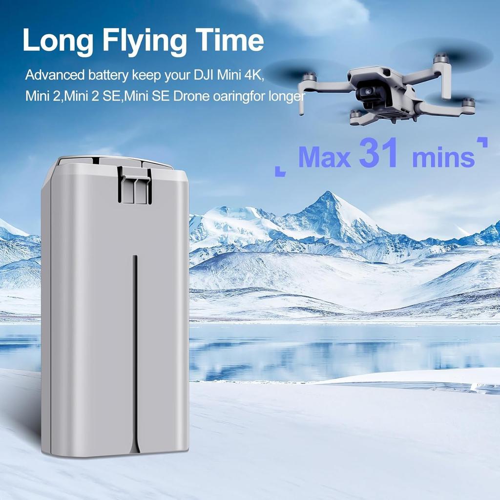 Mavic Mini 4K [Compatible Replacement Batteries] High-Capacity Version with Long Flight Time for Mavic Mini 2SEMini 4K [2 Batteries]