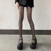 Calze Nere Sexy in Seta con Gambe a Gamberetto Davanti e Dietro, Calze con Fondo Incrociato, Sottili e Ultra-sottili
