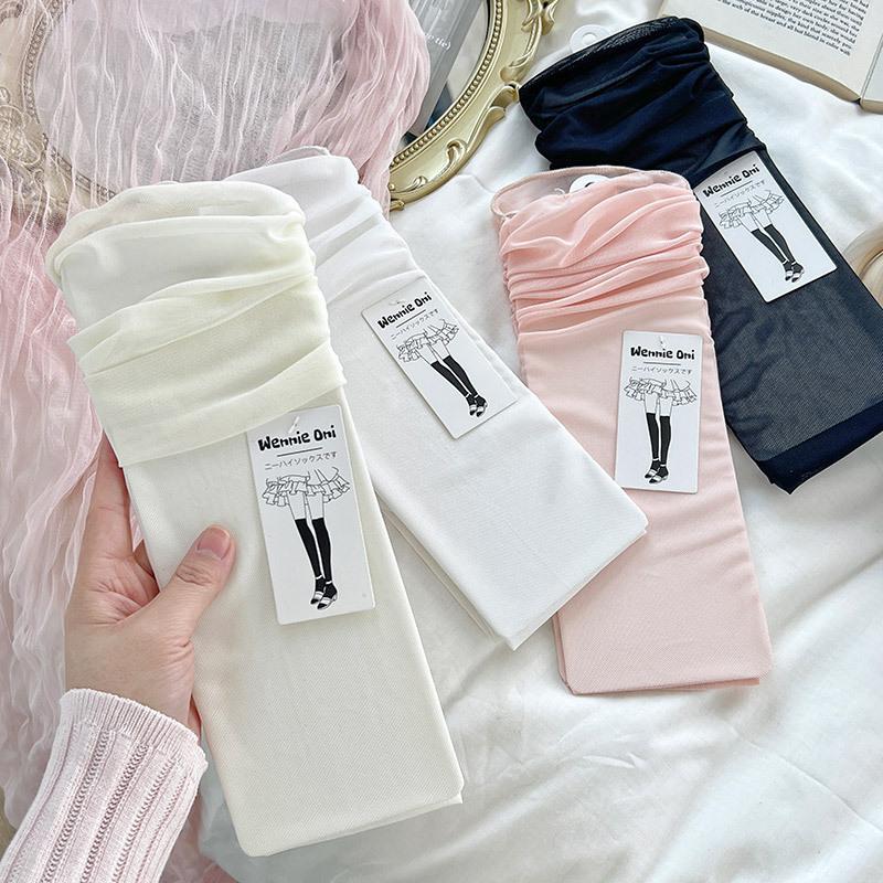 Mesh Stockings Over Knee Socks Children'S Stacking Socks Women'S Summer Ultra-Thin Ice Stockings Pure Wind Women'S Socks
