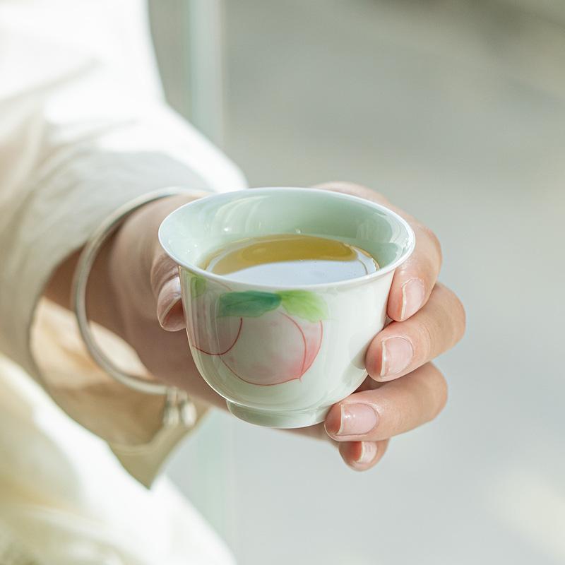 Hand-painted Tea Cup Japanese Ceramic Teacup Master Cup Small Tasting Personal Tea Mug Chinese Gongfu Kung Fu Household Teaware