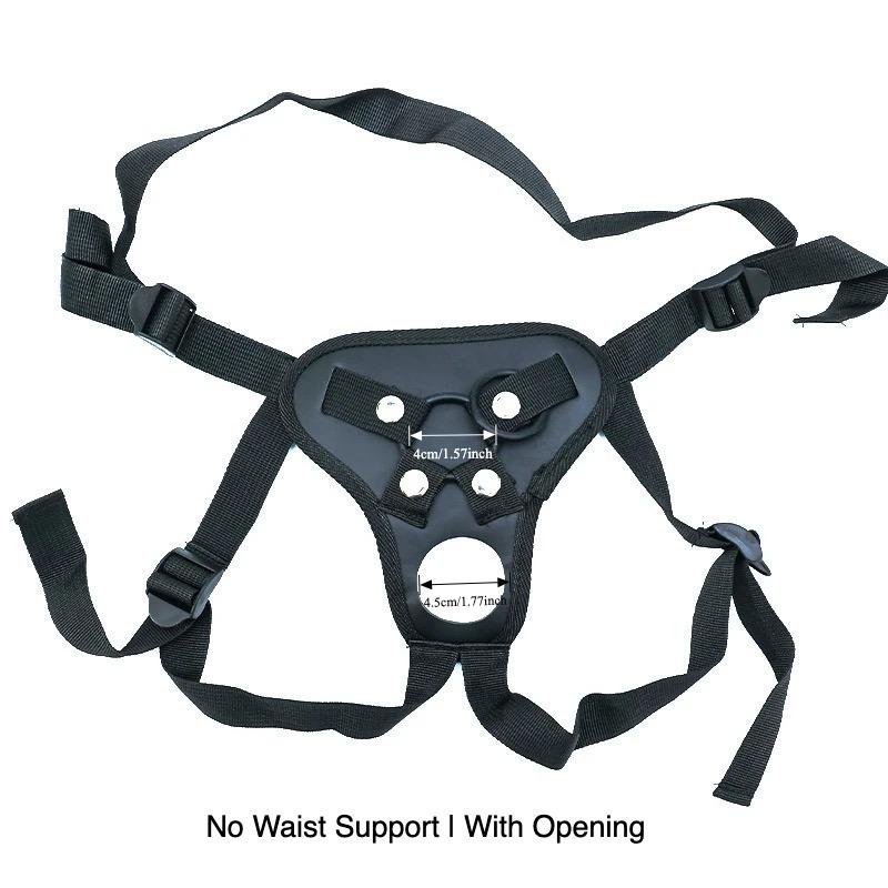SM Leder Dildo Hose für lesbische Paare – Tragbarer Strap-On mit optionalen Löchern & Taillenstütze, Unisex erotisches Spielzeug