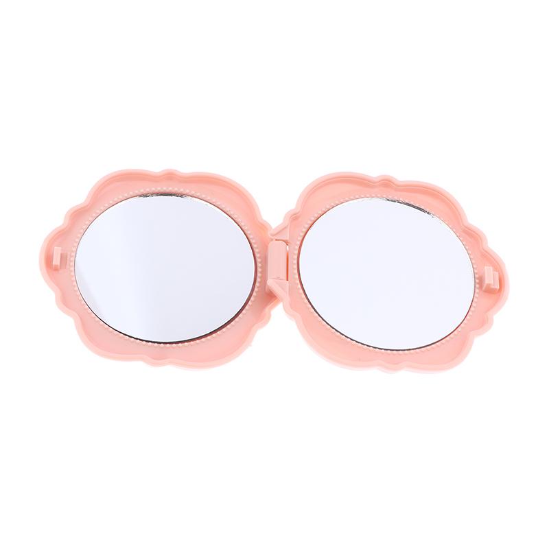 Romantic Mini Rose Flower Mini Mirror Small Pocket Makeup Mirror Double Sided Hand Mirrors Compact Cosmetic Beauty Tool