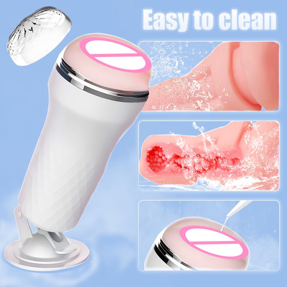Men's Masturbation Cup Manual Male Masturbator With Suction Cup Soft Simulation Of Labia Vagina Structure Adult Sex Toy For Men