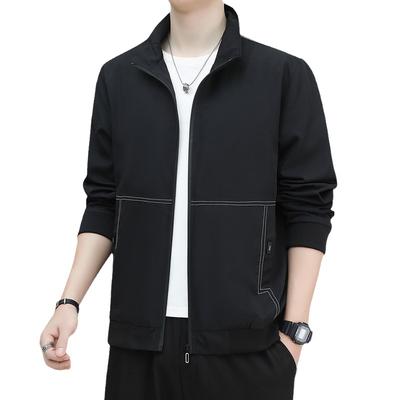Casual Jacket Men's Spring and Autumn Korean Joker Men's Stand-up Collar Baseball Uniform Coat
