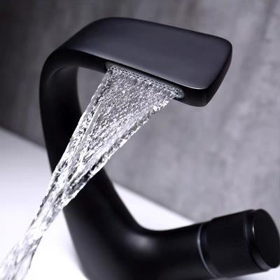 Modern Luxury Waterfall Faucet Basin Faucet Bathroom Faucet Deck Installation Sink Crane Warm and Cold Water Faucet