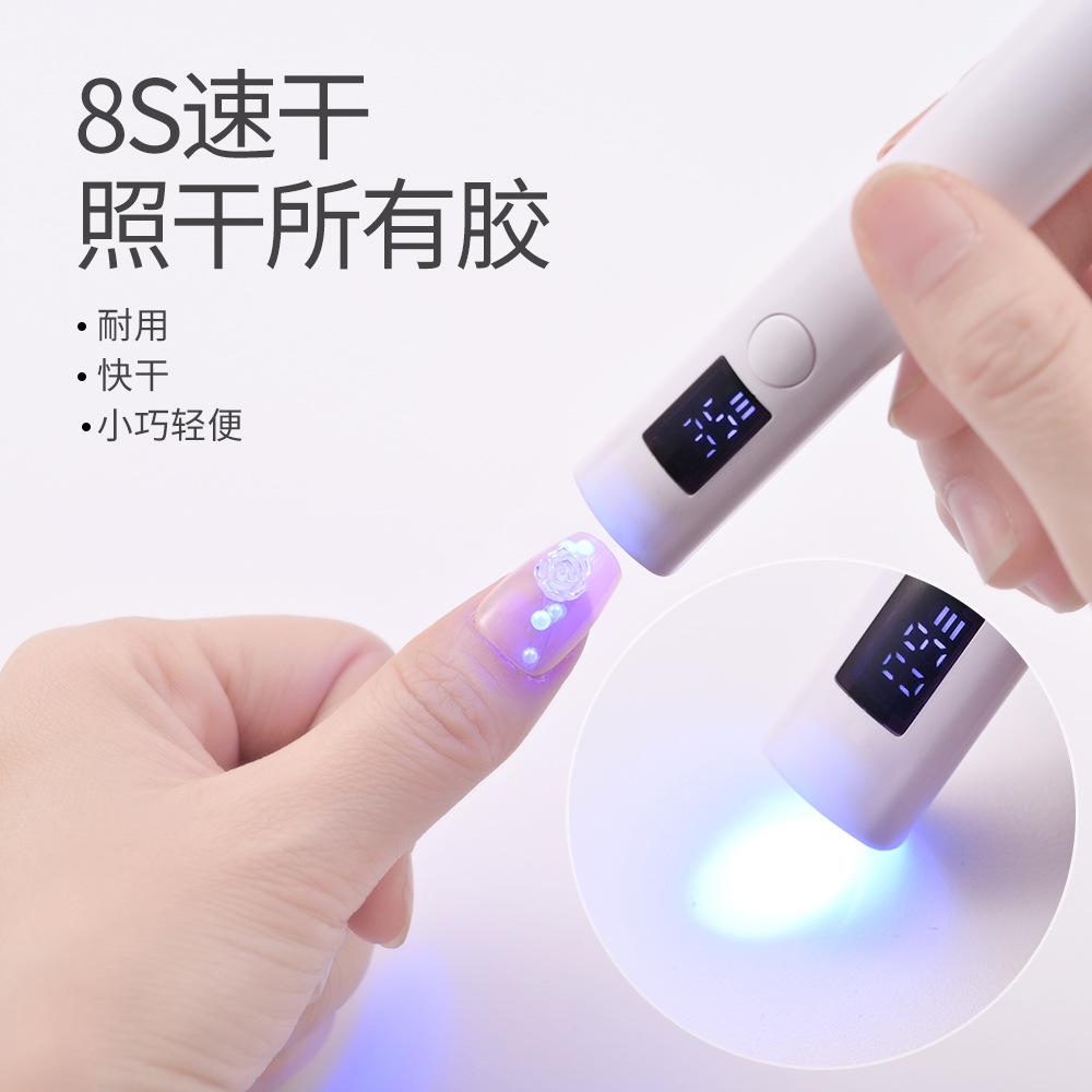 Portable Drying Handheld Manicure Light Usb Port Charging Phototherapy Light Nail Polish Glue Drying Led Manicure Light