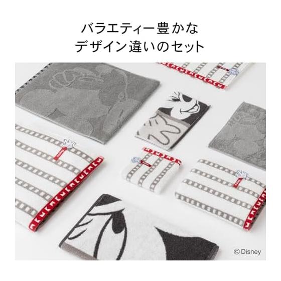 Towel Institute [Disney Character] Disney #modern Mini Towel Mickey Mouse Set of 3, Fluffy, Fast Absorption, 100% Cotton, Low Shedding, Gift Japan