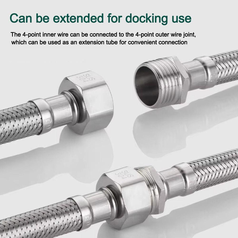 Internal Threaded Flexible Shower Hose Stainless Steel Braided Hose Extension Sprayer Pipe