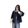 Women's Retro Patchwork Washed Denim Jacket - Spring 2025 Fashion, Loose Casual Top