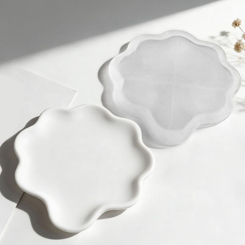 Wolkenform Aufbewahrungsschale Silikonform für Epoxidharz Gießen Beton Schmuck Dekorationsteller Schale Kerzenhalter Form
