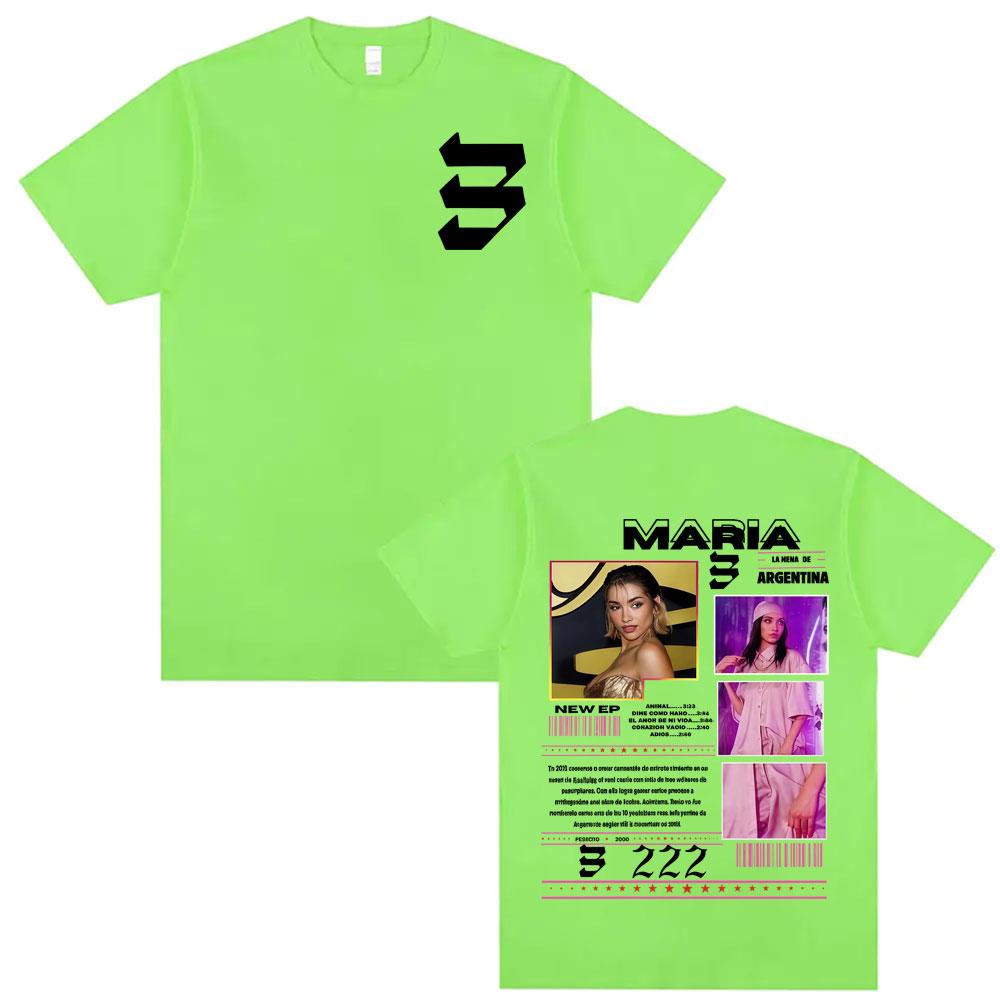 

Singer Maria Becerra La Nena Album 2025 Tour T Shirt Unisex Womens Aesthetic Fashion Oversized Tshirt Tops Hip Hop Trend Tshirts 4XL