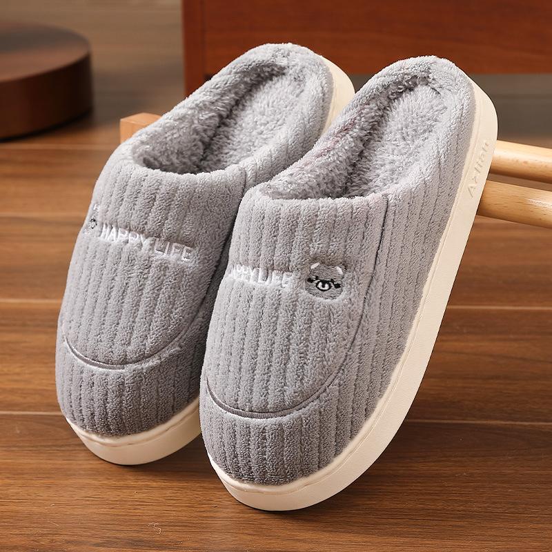 Cotton Slippers New Bag Head Plush Warm Soft Bottom Indoor Non-slip and Non-smelly Foot Cotton Mop