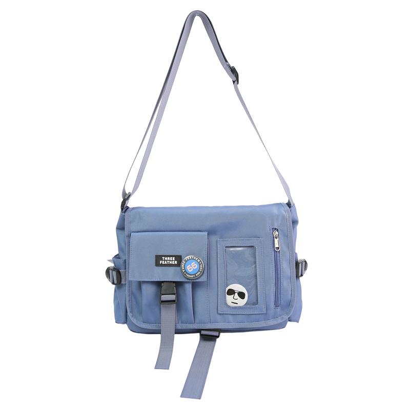 Mäns Messenger-väska Dam Axelväska Pendlar Väska Stor Kapacitet Student Klass Bokväska