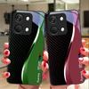 Креативна вигнута для OnePlus Nord 3 5 6T 7 Pro 8 12 10T Reno8 Lite 5G 10R Nord N30 Жорсткий корпус Загартоване скло Чохол для телефону Чорний