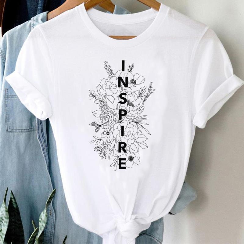 (Asian Size) Women Printed Tee Fashion Lady Clothing Casual T Shirt butterfly trend 90s  Female Top Graphic Short Sleeve T-shirts