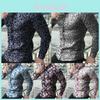 Stylish Men's Casual Long-sleeve Shirt With Trendy Floral Print And Slim Fit Design