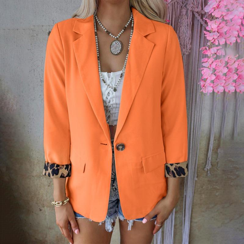 BITCED Women's Vintage Casual Solid Color Print Autumn Winter Long Sleeve POLO Neck Jackets & Coats