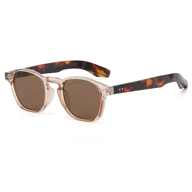 2351 Fashionable Retro Rice Nail Sunglasses, Small Frame Round Glasses, Trendy Street Sunglasses