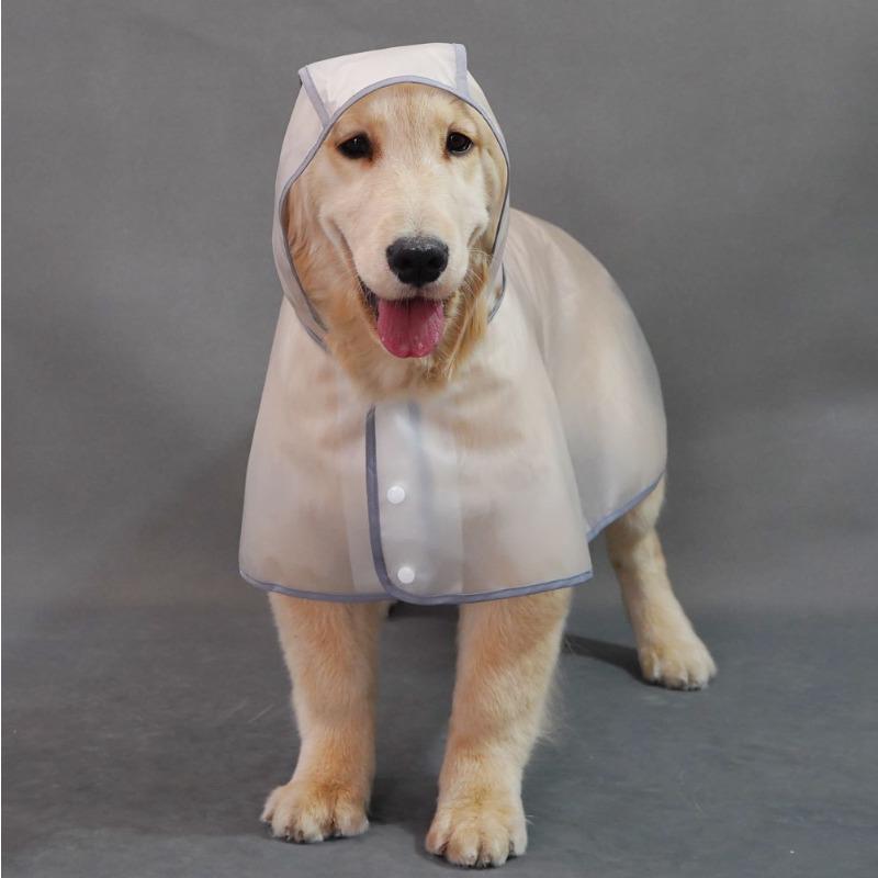 Waterproof Dog Raincoat Full Belly Hooded Cape for Small Medium Large Dogs Teddy Corgi Golden Retriever Puppy Outdoor Rain Jacket
