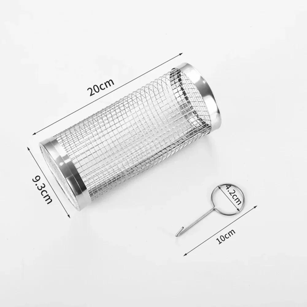 

Кошик для барбекю з нержавіючої сталі Rolling Grilling Кошик з дротяної сітки Циліндрична циліндрична портативна кругла стійка для барбекю на відкритому повітрі для кемпінгу