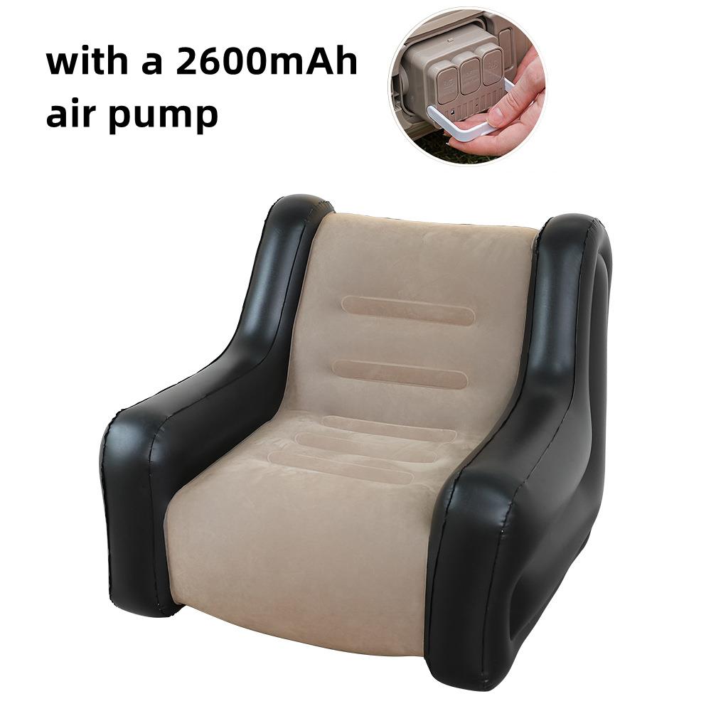 Folding Lazy Sofa,Inflatable Lounge Chair Thickened Durable Folds,Compactly Gaming Lounger Air Bench for Leisure Bed Sleeping