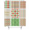 TU Shower Curtain Christmas Pattern Holiday Festive Waterproof Fabric Bathroom Decor Vintage Farmhouse Modern Style Home Decorat