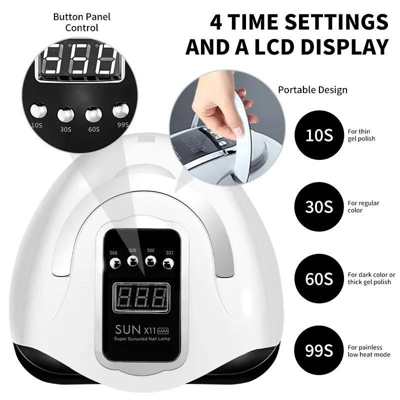 Nail Drying Lamp For Drying 280W Nail Gel Polish Dryer 66 LEDS Drying Machine Auto Sensor UV LED Nail Lamp