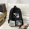 Schoolbag New Trendy Japanese Backpack Large Capacity Male and Female Students School Bag Popular Han Fan Fashion Couple Backpack