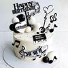 Music Cake Toppers Musical Birthday Party Cake Decorations for Musical Cake Toppers Set Girls Music Karaoke Theme Birthday Party