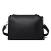 Damen Schwarz PU-Leder Umhängetasche, Kleine Lässige Schulterhandtasche mit Metallschnalle, Tägliche Geldbörse