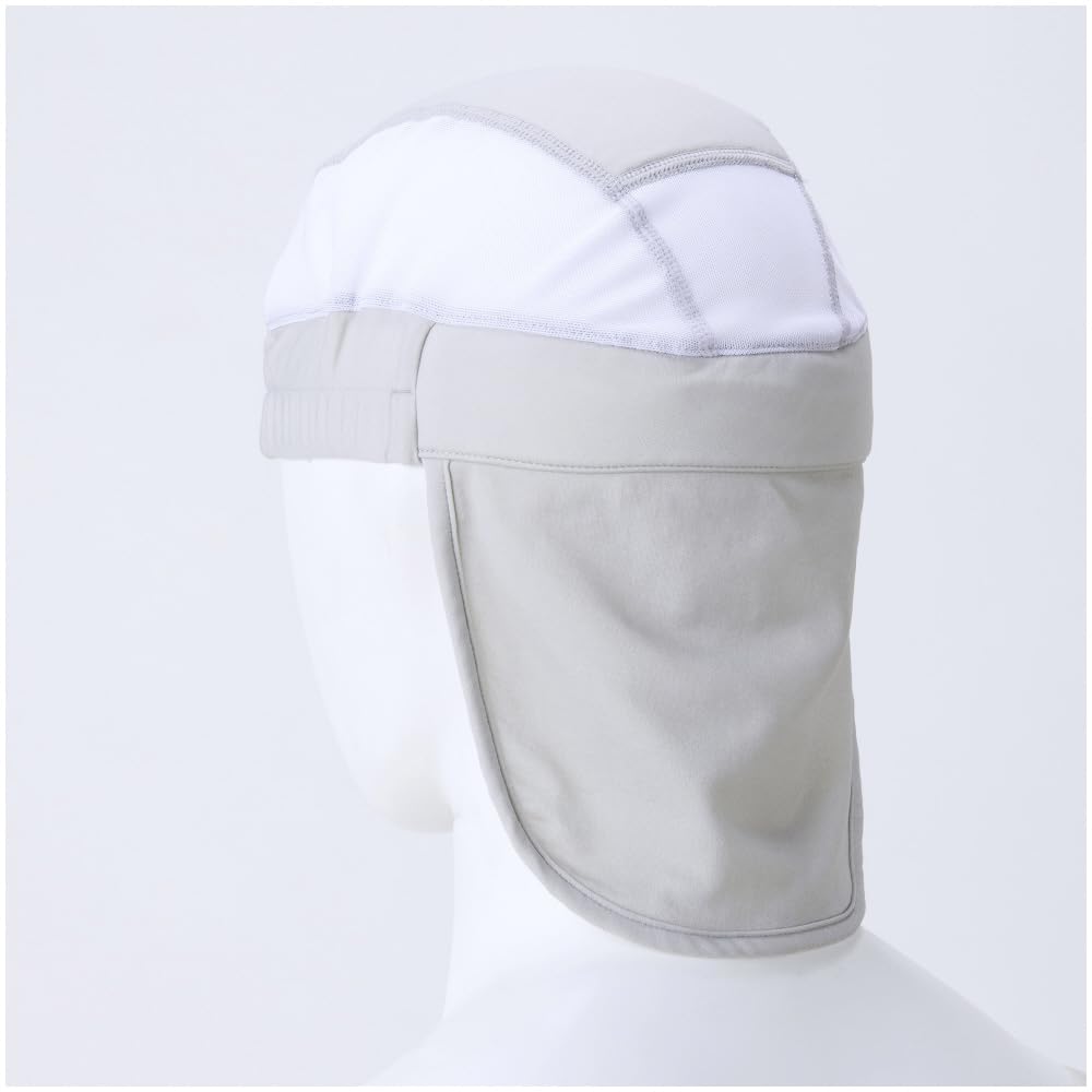 Mizuno Cooling Inner Wet and Layerable Hat for Heatwave Free Size Cap, Cool, Protection, Junior, C2JWC101, White/Ice Gray,