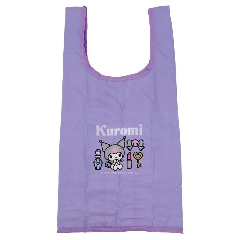 Nakajima Corporation Sanrio Characters Plush Eco Bag Standard Kuromi X W11 X 208361-25 H17.5 D6.5cm