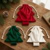 3Pcs/Set Tree Shaped Christmas Tree Gift Bags Velvet Xmas Tree Hanging Pouch Gift Storage